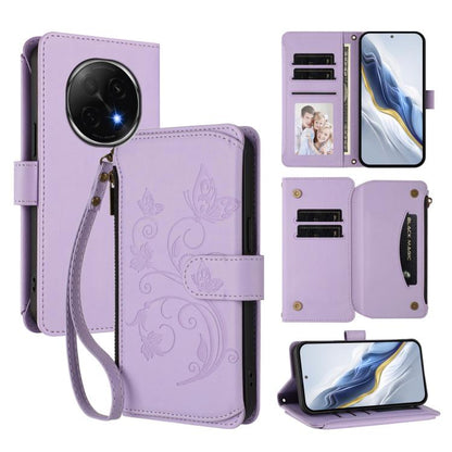 Butterfly Love Flower Multi-card Zipper Wallet Leather Phone Case, For OPPO A5x 5G / 4G Global, For OPPO A5 5G / A3 Pro 5G Global, For OPPO Reno14 Pro 5G, For OPPO Find X8s+ 5G, For OPPO Find X8s 5G, For OPPO Find X8 Ultra 5G                           ...