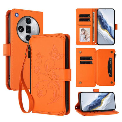 Butterfly Love Flower Multi-card Zipper Wallet Leather Phone Case, For OPPO Reno11 5G Global, For OPPO Reno11 Pro 5G Global, For OPPO Find X7 Ultra, For OPPO A18 4G Global / A38 4G, For OPPO Reno9 A, For OPPO A58 4G Global                              ...