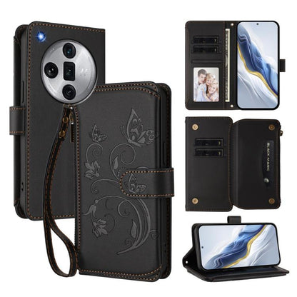 Butterfly Love Flower Multi-card Zipper Wallet Leather Phone Case, For OPPO Reno11 5G Global, For OPPO Reno11 Pro 5G Global, For OPPO Find X7 Ultra, For OPPO A18 4G Global / A38 4G, For OPPO Reno9 A, For OPPO A58 4G Global                              ...