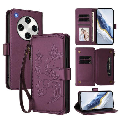 Butterfly Love Flower Multi-card Zipper Wallet Leather Phone Case, For OPPO Reno11 5G Global, For OPPO Reno11 Pro 5G Global, For OPPO Find X7 Ultra, For OPPO A18 4G Global / A38 4G, For OPPO Reno9 A, For OPPO A58 4G Global                              ...