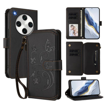 Butterfly Love Flower Multi-card Zipper Wallet Leather Phone Case, For OPPO Reno11 5G Global, For OPPO Reno11 Pro 5G Global, For OPPO Find X7 Ultra, For OPPO A18 4G Global / A38 4G, For OPPO Reno9 A, For OPPO A58 4G Global                              ...