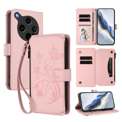 Butterfly Love Flower Multi-card Zipper Wallet Leather Phone Case, For OPPO A5x 5G / 4G Global, For OPPO A5 5G / A3 Pro 5G Global, For OPPO Reno14 Pro 5G, For OPPO Find X8s+ 5G, For OPPO Find X8s 5G, For OPPO Find X8 Ultra 5G                           ...