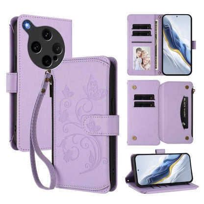 Butterfly Love Flower Multi-card Zipper Wallet Leather Phone Case, For OPPO A5x 5G / 4G Global, For OPPO A5 5G / A3 Pro 5G Global, For OPPO Reno14 Pro 5G, For OPPO Find X8s+ 5G, For OPPO Find X8s 5G, For OPPO Find X8 Ultra 5G                           ...