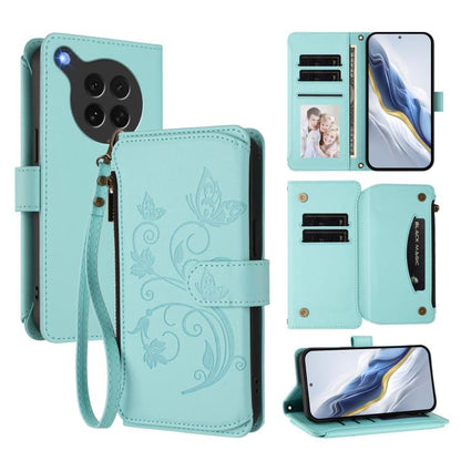 Butterfly Love Flower Multi-card Zipper Wallet Leather Phone Case, For OPPO A5x 5G / 4G Global, For OPPO A5 5G / A3 Pro 5G Global, For OPPO Reno14 Pro 5G, For OPPO Find X8s+ 5G, For OPPO Find X8s 5G, For OPPO Find X8 Ultra 5G                           ...