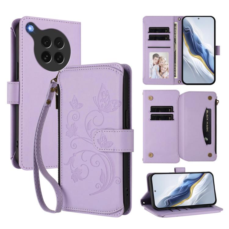 Butterfly Love Flower Multi-card Zipper Wallet Leather Phone Case, For OPPO A5x 5G / 4G Global, For OPPO A5 5G / A3 Pro 5G Global, For OPPO Reno14 Pro 5G, For OPPO Find X8s+ 5G, For OPPO Find X8s 5G, For OPPO Find X8 Ultra 5G                           ...