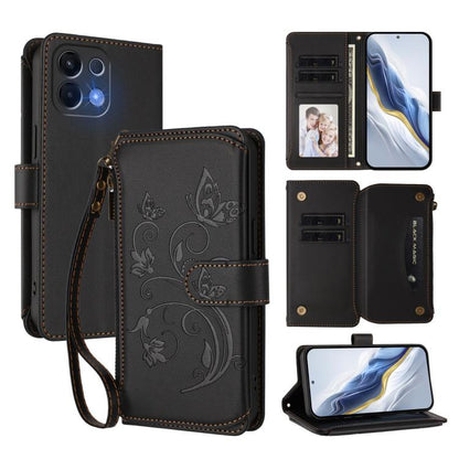 Butterfly Love Flower Multi-card Zipper Wallet Leather Phone Case, For OPPO Reno16 F 5G / FS 5G, For OPPO Reno16 Pro 5G Global, For OPPO Find X9s Pro 5G, For OPPO Find X9 Ultra, For OPPO Find X9, For OPPO A6 GT 5G, For OPPO Find X9 Pro, For OPPO K13 In...