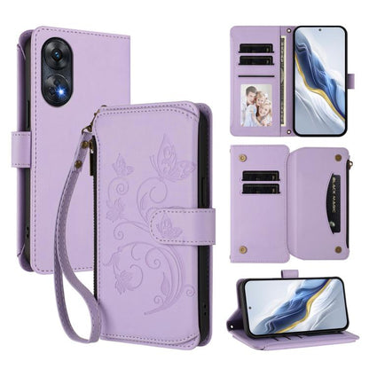 Butterfly Love Flower Multi-card Zipper Wallet Leather Phone Case, For OPPO Reno8 T 4G Global, For OPPO Find X6 Pro 5G, For OPPO Find X6 5G, For OPPO Reno8 T 5G Global /  A1 Pro 5G, For OPPO Reno8 4G / Reno7 4G Global, For OPPO A57 / A77 / A57s 4G Glob...