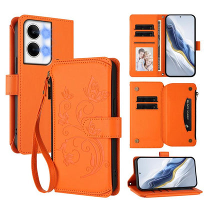 Butterfly Love Flower Multi-card Zipper Wallet Leather Phone Case, For OPPO Reno8 T 4G Global, For OPPO Find X6 Pro 5G, For OPPO Find X6 5G, For OPPO Reno8 T 5G Global /  A1 Pro 5G, For OPPO Reno8 4G / Reno7 4G Global, For OPPO A57 / A77 / A57s 4G Glob...