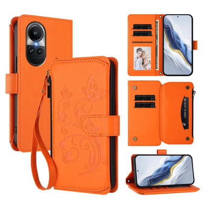 Butterfly Love Flower Multi-card Zipper Wallet Leather Phone Case, For OPPO Reno11 5G Global, For OPPO Reno11 Pro 5G Global, For OPPO Find X7 Ultra, For OPPO A18 4G Global / A38 4G, For OPPO Reno9 A, For OPPO A58 4G Global                              ...