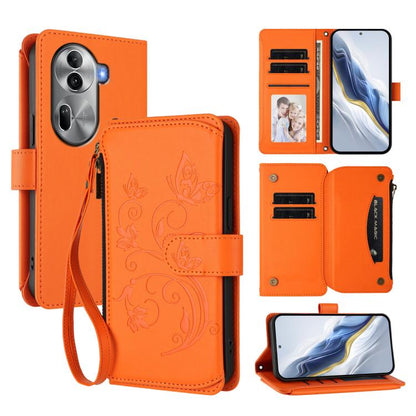 Butterfly Love Flower Multi-card Zipper Wallet Leather Phone Case, For OPPO Reno11 5G Global, For OPPO Reno11 Pro 5G Global, For OPPO Find X7 Ultra, For OPPO A18 4G Global / A38 4G, For OPPO Reno9 A, For OPPO A58 4G Global                              ...