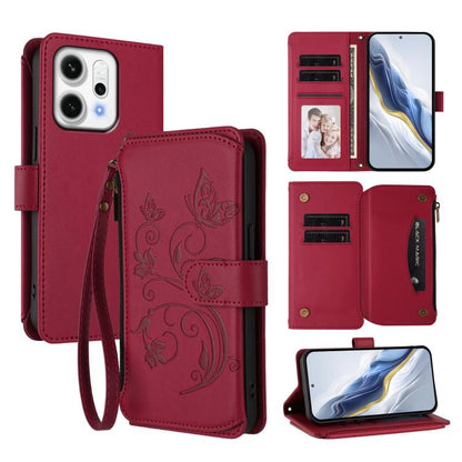 Butterfly Love Flower Multi-card Zipper Wallet Leather Phone Case, For OPPO A5x 5G / 4G Global, For OPPO A5 5G / A3 Pro 5G Global, For OPPO Reno14 Pro 5G, For OPPO Find X8s+ 5G, For OPPO Find X8s 5G, For OPPO Find X8 Ultra 5G                           ...