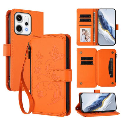 Butterfly Love Flower Multi-card Zipper Wallet Leather Phone Case, For OPPO A5x 5G / 4G Global, For OPPO A5 5G / A3 Pro 5G Global, For OPPO Reno14 Pro 5G, For OPPO Find X8s+ 5G, For OPPO Find X8s 5G, For OPPO Find X8 Ultra 5G                           ...