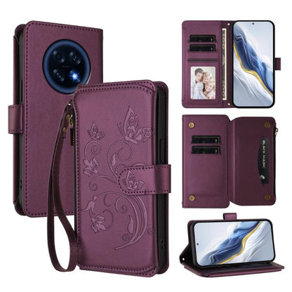 Butterfly Love Flower Multi-card Zipper Wallet Leather Phone Case, For OPPO Reno16 F 5G / FS 5G, For OPPO Reno16 Pro 5G Global, For OPPO Find X9s Pro 5G, For OPPO Find X9 Ultra, For OPPO Find X9, For OPPO A6 GT 5G, For OPPO Find X9 Pro, For OPPO K13 In...