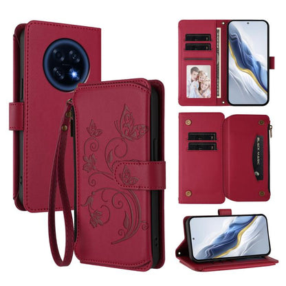 Butterfly Love Flower Multi-card Zipper Wallet Leather Phone Case, For OPPO Reno16 F 5G / FS 5G, For OPPO Reno16 Pro 5G Global, For OPPO Find X9s Pro 5G, For OPPO Find X9 Ultra, For OPPO Find X9, For OPPO A6 GT 5G, For OPPO Find X9 Pro, For OPPO K13 In...
