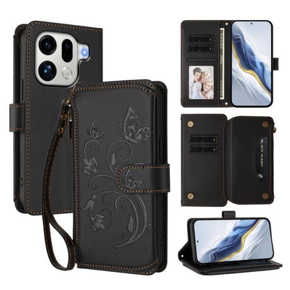 Butterfly Love Flower Multi-card Zipper Wallet Leather Phone Case, For OPPO Reno16 F 5G / FS 5G, For OPPO Reno16 Pro 5G Global, For OPPO Find X9s Pro 5G, For OPPO Find X9 Ultra, For OPPO Find X9, For OPPO A6 GT 5G, For OPPO Find X9 Pro, For OPPO K13 In...