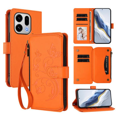 Butterfly Love Flower Multi-card Zipper Wallet Leather Phone Case, For OPPO Reno16 F 5G / FS 5G, For OPPO Reno16 Pro 5G Global, For OPPO Find X9s Pro 5G, For OPPO Find X9 Ultra, For OPPO Find X9, For OPPO A6 GT 5G, For OPPO Find X9 Pro, For OPPO K13 In...