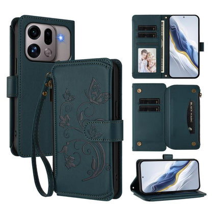 Butterfly Love Flower Multi-card Zipper Wallet Leather Phone Case, For OPPO Reno16 F 5G / FS 5G, For OPPO Reno16 Pro 5G Global, For OPPO Find X9s Pro 5G, For OPPO Find X9 Ultra, For OPPO Find X9, For OPPO A6 GT 5G, For OPPO Find X9 Pro, For OPPO K13 In...