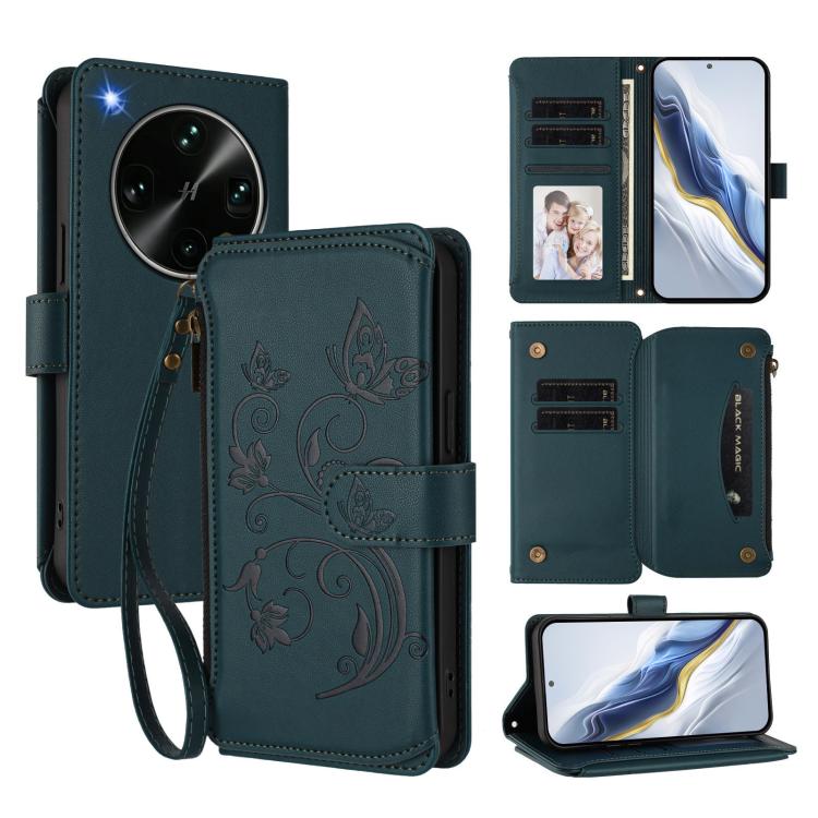 Butterfly Love Flower Multi-card Zipper Wallet Leather Phone Case, For OPPO Reno16 F 5G / FS 5G, For OPPO Reno16 Pro 5G Global, For OPPO Find X9s Pro 5G, For OPPO Find X9 Ultra, For OPPO Find X9, For OPPO A6 GT 5G, For OPPO Find X9 Pro, For OPPO K13 In...