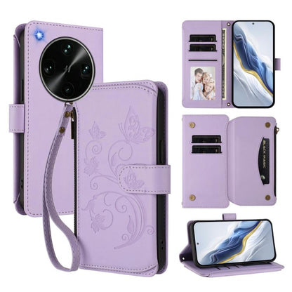 Butterfly Love Flower Multi-card Zipper Wallet Leather Phone Case, For OPPO Reno16 F 5G / FS 5G, For OPPO Reno16 Pro 5G Global, For OPPO Find X9s Pro 5G, For OPPO Find X9 Ultra, For OPPO Find X9, For OPPO A6 GT 5G, For OPPO Find X9 Pro, For OPPO K13 In...
