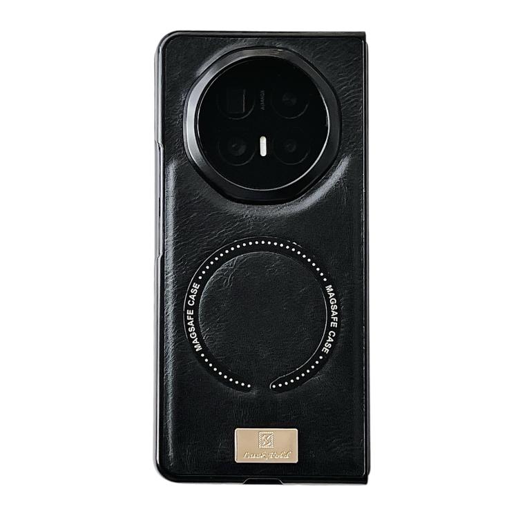 Black MagSafe magnetic phone case with circular camera cutout and ring-shaped Magsafe pad