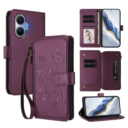 Butterfly Love Flower Multi-card Zipper Wallet Leather Phone Case, For Redmi A7 / A5 4G 171mm / Poco C71, For Redmi K90 Max 5G, For Redmi A7 Pro 171mm / Poco C85x 5G, For Redmi Turbo 5 Max / Poco X8 Pro Max, For Redmi Turbo 5 Global / Poco X8 Pro 5G   ...