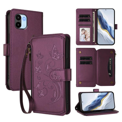 Butterfly Love Flower Multi-card Zipper Wallet Leather Phone Case, For Redmi Note 12 Pro 4G / Note 11 Pro 5G, For Redmi Note 12 4G Global, For Redmi A1 / Redmi A2, For Redmi 11A / Poco C55, For Redmi Note 12 Pro+ Global                                 ...