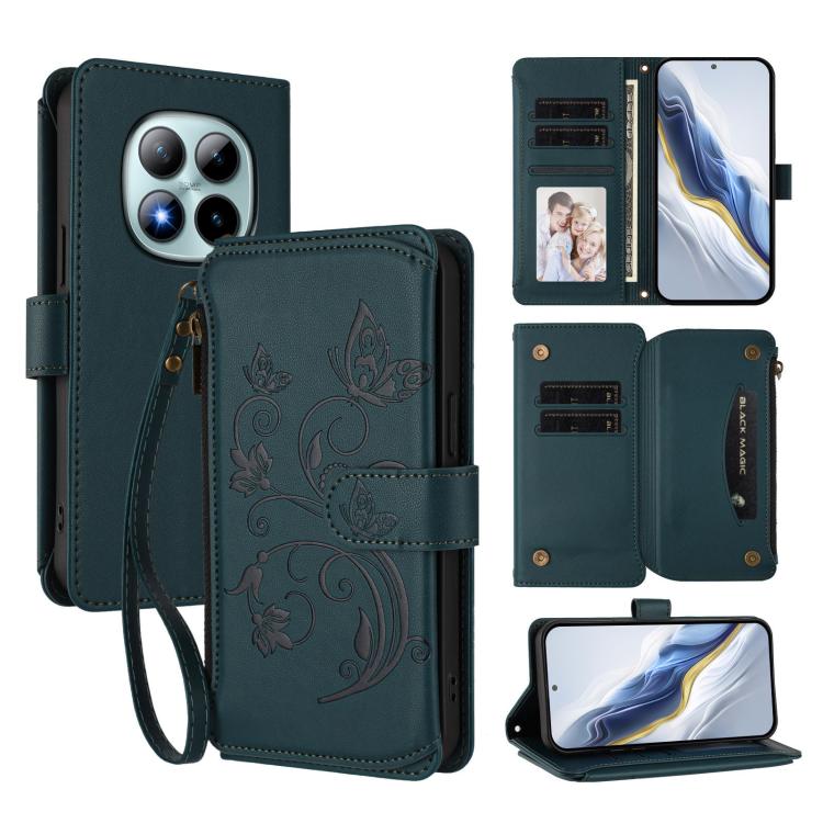 Butterfly Love Flower Multi-card Zipper Wallet Leather Phone Case, For Redmi A7 / A5 4G 171mm / Poco C71, For Redmi K90 Max 5G, For Redmi A7 Pro 171mm / Poco C85x 5G, For Redmi Turbo 5 Max / Poco X8 Pro Max, For Redmi Turbo 5 Global / Poco X8 Pro 5G   ...