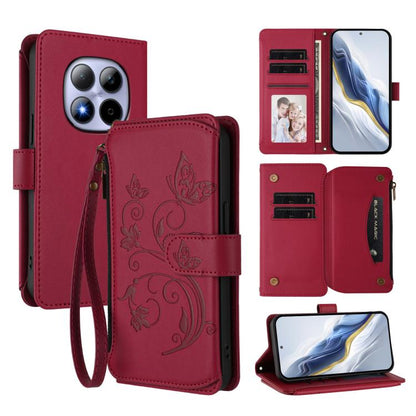 Butterfly Love Flower Multi-card Zipper Wallet Leather Phone Case, For Redmi A7 / A5 4G 171mm / Poco C71, For Redmi K90 Max 5G, For Redmi A7 Pro 171mm / Poco C85x 5G, For Redmi Turbo 5 Max / Poco X8 Pro Max, For Redmi Turbo 5 Global / Poco X8 Pro 5G   ...