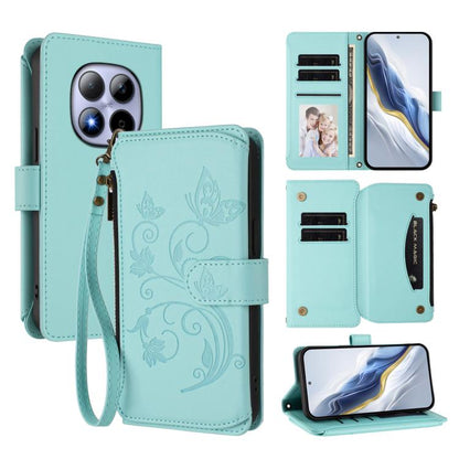 Butterfly Love Flower Multi-card Zipper Wallet Leather Phone Case, For Redmi A7 / A5 4G 171mm / Poco C71, For Redmi K90 Max 5G, For Redmi A7 Pro 171mm / Poco C85x 5G, For Redmi Turbo 5 Max / Poco X8 Pro Max, For Redmi Turbo 5 Global / Poco X8 Pro 5G   ...