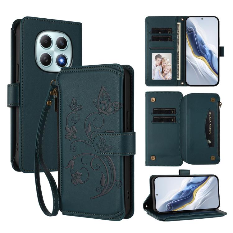 Butterfly Love Flower Multi-card Zipper Wallet Leather Phone Case, For Redmi A7 / A5 4G 171mm / Poco C71, For Redmi K90 Max 5G, For Redmi A7 Pro 171mm / Poco C85x 5G, For Redmi Turbo 5 Max / Poco X8 Pro Max, For Redmi Turbo 5 Global / Poco X8 Pro 5G   ...