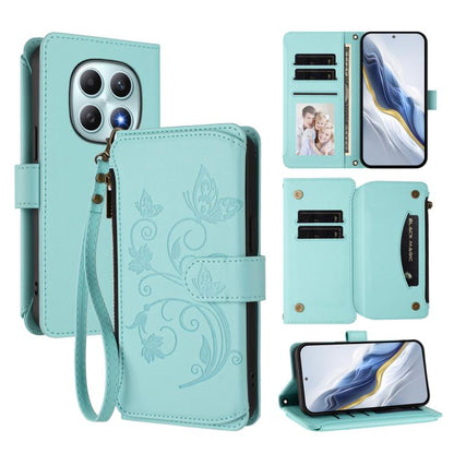 Butterfly Love Flower Multi-card Zipper Wallet Leather Phone Case, For Redmi A7 / A5 4G 171mm / Poco C71, For Redmi K90 Max 5G, For Redmi A7 Pro 171mm / Poco C85x 5G, For Redmi Turbo 5 Max / Poco X8 Pro Max, For Redmi Turbo 5 Global / Poco X8 Pro 5G   ...