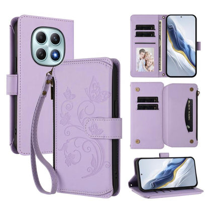 Butterfly Love Flower Multi-card Zipper Wallet Leather Phone Case, For Redmi A7 / A5 4G 171mm / Poco C71, For Redmi K90 Max 5G, For Redmi A7 Pro 171mm / Poco C85x 5G, For Redmi Turbo 5 Max / Poco X8 Pro Max, For Redmi Turbo 5 Global / Poco X8 Pro 5G   ...