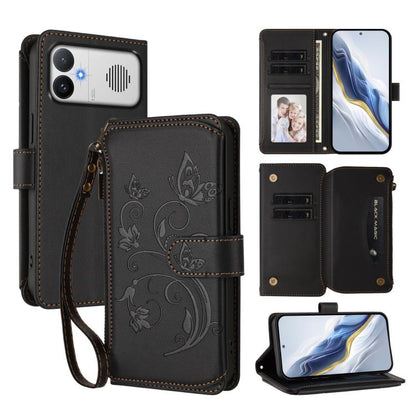 Butterfly Love Flower Multi-card Zipper Wallet Leather Phone Case, For Redmi A7 / A5 4G 171mm / Poco C71, For Redmi K90 Max 5G, For Redmi A7 Pro 171mm / Poco C85x 5G, For Redmi Turbo 5 Max / Poco X8 Pro Max, For Redmi Turbo 5 Global / Poco X8 Pro 5G   ...