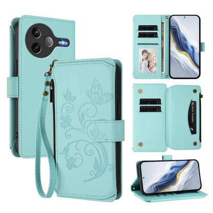 Butterfly Love Flower Multi-card Zipper Wallet Leather Phone Case, For Xiaomi 17 Max 5G, For Xiaomi 17T Pro 5G, For Xiaomi Poco M7 4G 169mm, For Xiaomi 15T Pro 5G, For Xiaomi 15T 5G, For Xiaomi Poco F7 Ultra / Redmi K80 Pro                             ...