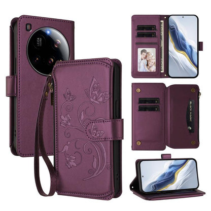 Butterfly Love Flower Multi-card Zipper Wallet Leather Phone Case, For Xiaomi 17 Max 5G, For Xiaomi 17T Pro 5G, For Xiaomi Poco M7 4G 169mm, For Xiaomi 15T Pro 5G, For Xiaomi 15T 5G, For Xiaomi Poco F7 Ultra / Redmi K80 Pro                             ...