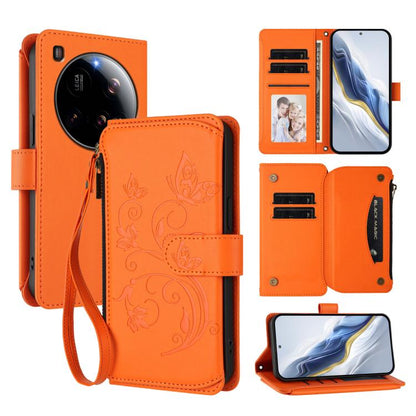 Butterfly Love Flower Multi-card Zipper Wallet Leather Phone Case, For Xiaomi 17 Max 5G, For Xiaomi 17T Pro 5G, For Xiaomi Poco M7 4G 169mm, For Xiaomi 15T Pro 5G, For Xiaomi 15T 5G, For Xiaomi Poco F7 Ultra / Redmi K80 Pro                             ...