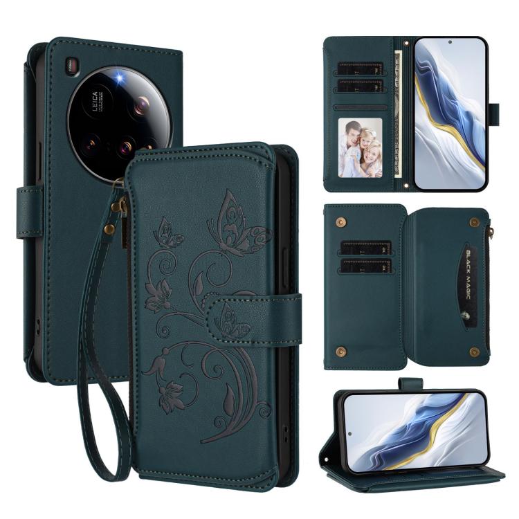 Butterfly Love Flower Multi-card Zipper Wallet Leather Phone Case, For Xiaomi 17 Max 5G, For Xiaomi 17T Pro 5G, For Xiaomi Poco M7 4G 169mm, For Xiaomi 15T Pro 5G, For Xiaomi 15T 5G, For Xiaomi Poco F7 Ultra / Redmi K80 Pro                             ...