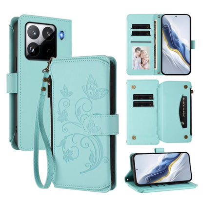Butterfly Love Flower Multi-card Zipper Wallet Leather Phone Case, For Xiaomi 17 Max 5G, For Xiaomi 17T Pro 5G, For Xiaomi Poco M7 4G 169mm, For Xiaomi 15T Pro 5G, For Xiaomi 15T 5G, For Xiaomi Poco F7 Ultra / Redmi K80 Pro                             ...