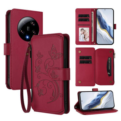 Butterfly Love Flower Multi-card Zipper Wallet Leather Phone Case, For Xiaomi 13 Ultra, For Xiaomi Civi 3, For Xiaomi 13 Lite / Civi 2, For Xiaomi 13 Pro, For Xiaomi 13, For Xiaomi 12T / 12T Pro / Redmi K50 Ultra, For Xiaomi 12S Ultra                  ...