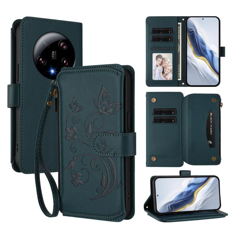 Butterfly Love Flower Multi-card Zipper Wallet Leather Phone Case, For Xiaomi 13 Ultra, For Xiaomi Civi 3, For Xiaomi 13 Lite / Civi 2, For Xiaomi 13 Pro, For Xiaomi 13, For Xiaomi 12T / 12T Pro / Redmi K50 Ultra, For Xiaomi 12S Ultra                  ...