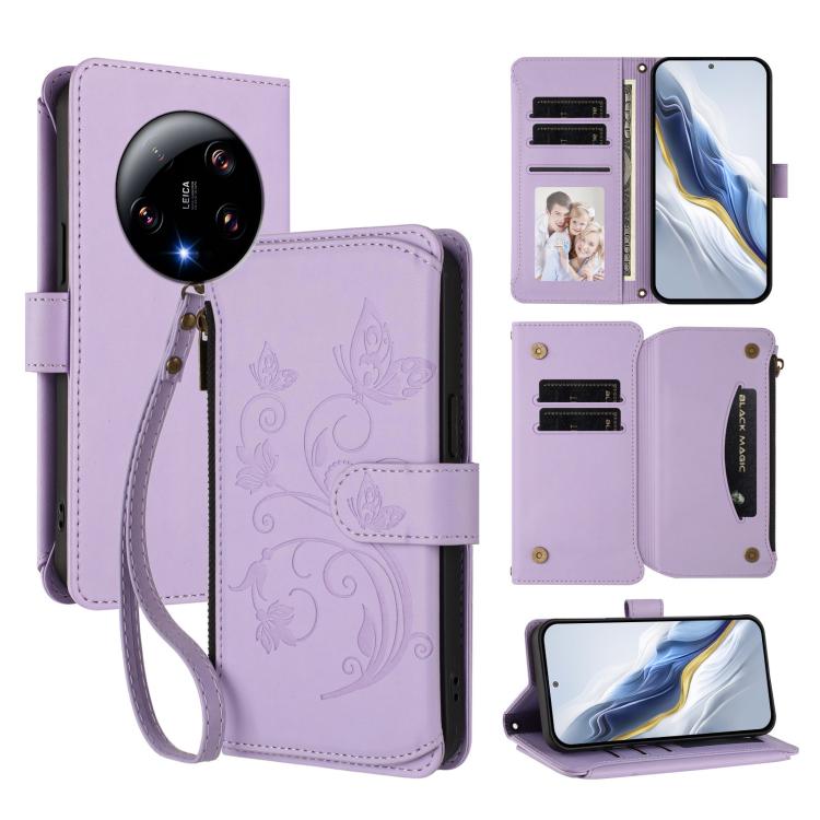 Butterfly Love Flower Multi-card Zipper Wallet Leather Phone Case, For Xiaomi 13 Ultra, For Xiaomi Civi 3, For Xiaomi 13 Lite / Civi 2, For Xiaomi 13 Pro, For Xiaomi 13, For Xiaomi 12T / 12T Pro / Redmi K50 Ultra, For Xiaomi 12S Ultra                  ...