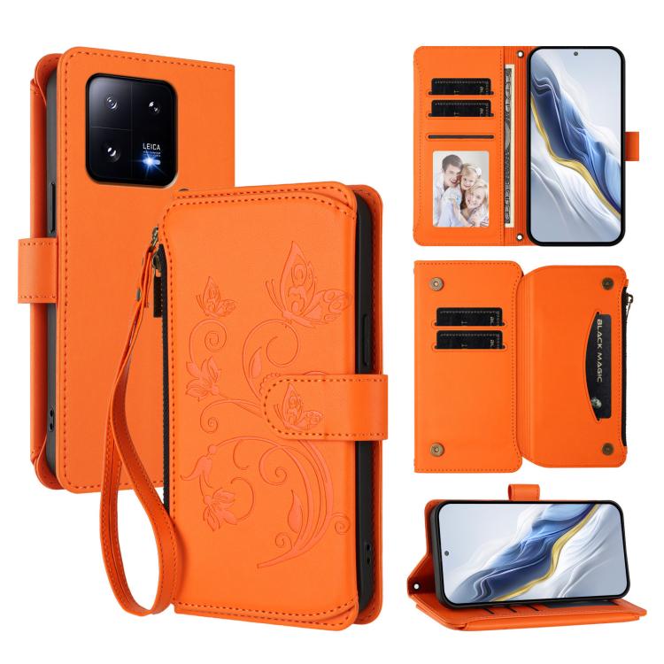 Butterfly Love Flower Multi-card Zipper Wallet Leather Phone Case, For Xiaomi 13 Ultra, For Xiaomi Civi 3, For Xiaomi 13 Lite / Civi 2, For Xiaomi 13 Pro, For Xiaomi 13, For Xiaomi 12T / 12T Pro / Redmi K50 Ultra, For Xiaomi 12S Ultra                  ...