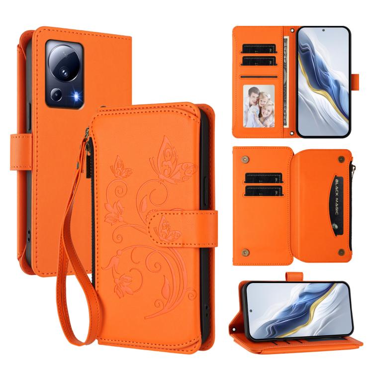Butterfly Love Flower Multi-card Zipper Wallet Leather Phone Case, For Xiaomi 13 Ultra, For Xiaomi Civi 3, For Xiaomi 13 Lite / Civi 2, For Xiaomi 13 Pro, For Xiaomi 13, For Xiaomi 12T / 12T Pro / Redmi K50 Ultra, For Xiaomi 12S Ultra                  ...