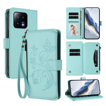 Butterfly Love Flower Multi-card Zipper Wallet Leather Phone Case, For Xiaomi 13 Ultra, For Xiaomi Civi 3, For Xiaomi 13 Lite / Civi 2, For Xiaomi 13 Pro, For Xiaomi 13, For Xiaomi 12T / 12T Pro / Redmi K50 Ultra, For Xiaomi 12S Ultra                  ...