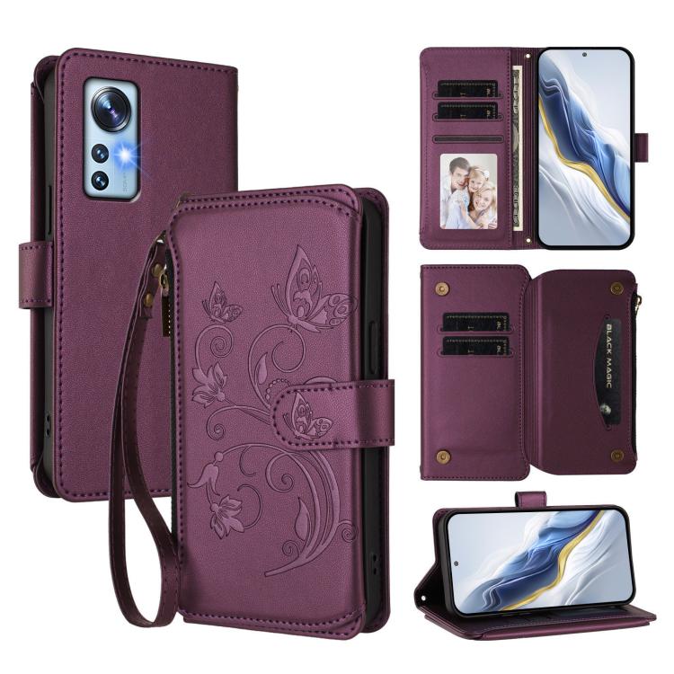 Butterfly Love Flower Multi-card Zipper Wallet Leather Phone Case, For Xiaomi 13 Ultra, For Xiaomi Civi 3, For Xiaomi 13 Lite / Civi 2, For Xiaomi 13 Pro, For Xiaomi 13, For Xiaomi 12T / 12T Pro / Redmi K50 Ultra, For Xiaomi 12S Ultra                  ...