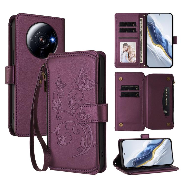 Butterfly Love Flower Multi-card Zipper Wallet Leather Phone Case, For Xiaomi 13 Ultra, For Xiaomi Civi 3, For Xiaomi 13 Lite / Civi 2, For Xiaomi 13 Pro, For Xiaomi 13, For Xiaomi 12T / 12T Pro / Redmi K50 Ultra, For Xiaomi 12S Ultra                  ...