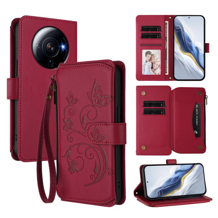 Butterfly Love Flower Multi-card Zipper Wallet Leather Phone Case, For Xiaomi 13 Ultra, For Xiaomi Civi 3, For Xiaomi 13 Lite / Civi 2, For Xiaomi 13 Pro, For Xiaomi 13, For Xiaomi 12T / 12T Pro / Redmi K50 Ultra, For Xiaomi 12S Ultra                  ...