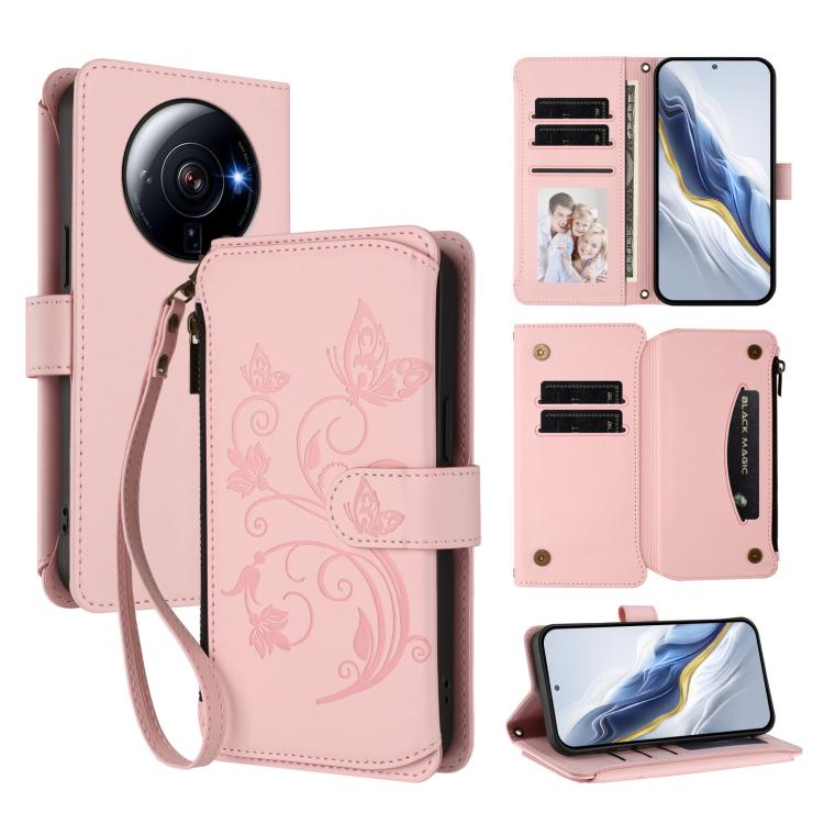Butterfly Love Flower Multi-card Zipper Wallet Leather Phone Case, For Xiaomi 13 Ultra, For Xiaomi Civi 3, For Xiaomi 13 Lite / Civi 2, For Xiaomi 13 Pro, For Xiaomi 13, For Xiaomi 12T / 12T Pro / Redmi K50 Ultra, For Xiaomi 12S Ultra                  ...