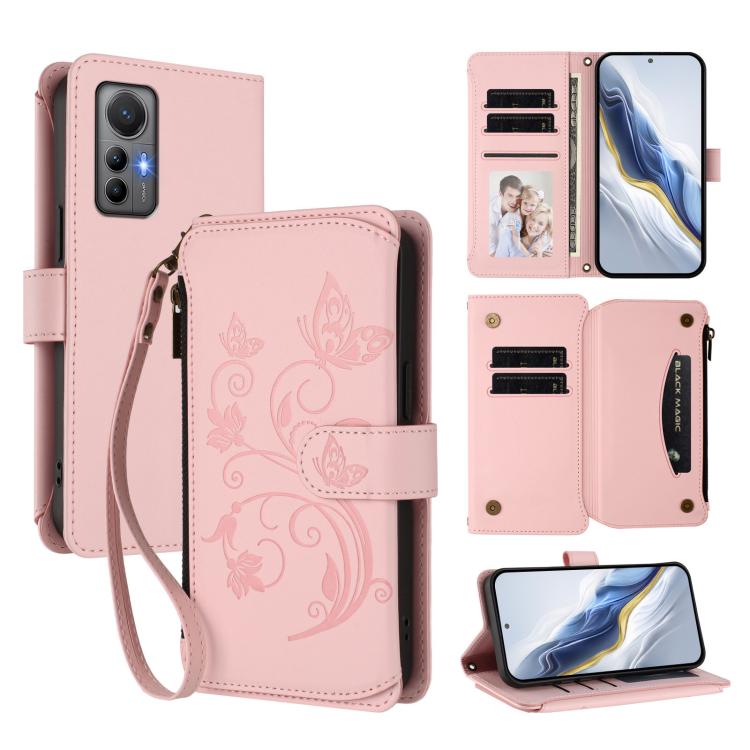 Butterfly Love Flower Multi-card Zipper Wallet Leather Phone Case, For Xiaomi 13 Ultra, For Xiaomi Civi 3, For Xiaomi 13 Lite / Civi 2, For Xiaomi 13 Pro, For Xiaomi 13, For Xiaomi 12T / 12T Pro / Redmi K50 Ultra, For Xiaomi 12S Ultra                  ...