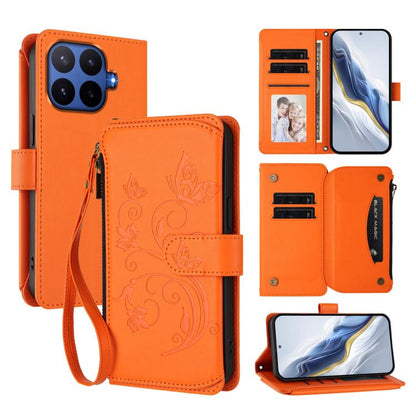 Butterfly Love Flower Multi-card Zipper Wallet Leather Phone Case, For Xiaomi 17 Max 5G, For Xiaomi 17T Pro 5G, For Xiaomi Poco M7 4G 169mm, For Xiaomi 15T Pro 5G, For Xiaomi 15T 5G, For Xiaomi Poco F7 Ultra / Redmi K80 Pro                             ...